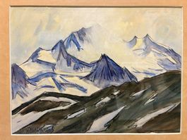 Antikes Bild, Bergewelt,  P.Wüthrich, 60ziger