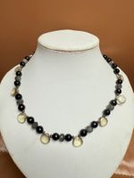 LABRADORIT, ONYX, CITRIN COLLIER! UNIKAT