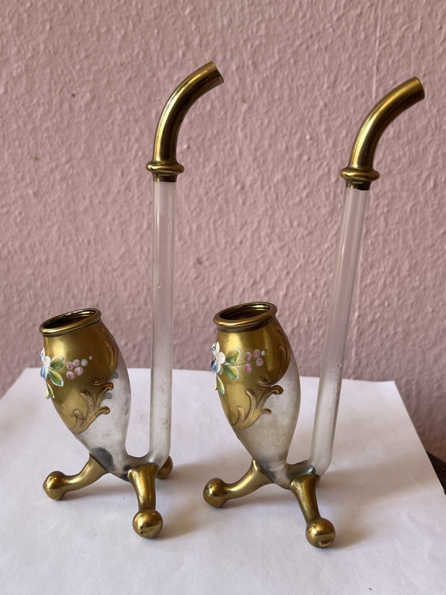 Bicchieri: Böhmische Weingläser, handbemalt, 2 Stk. – Usato da Zürich venduto da juergarno 2