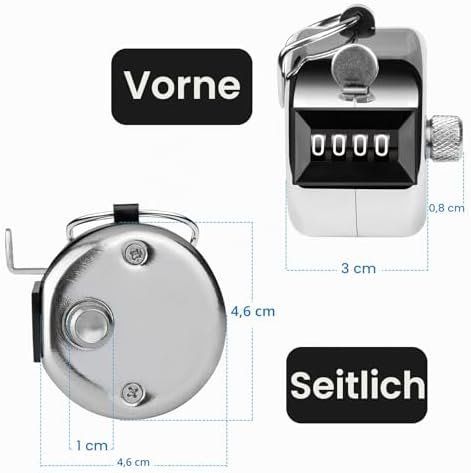Misurare: Zähler Metall Klicker Counter 4-Stellige Personenzähler – Nuovo e nell'imballaggio originale da Hundwil venduto da Pakethase 5