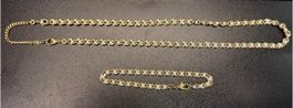 Collier et bracelet fantaisie avec perles