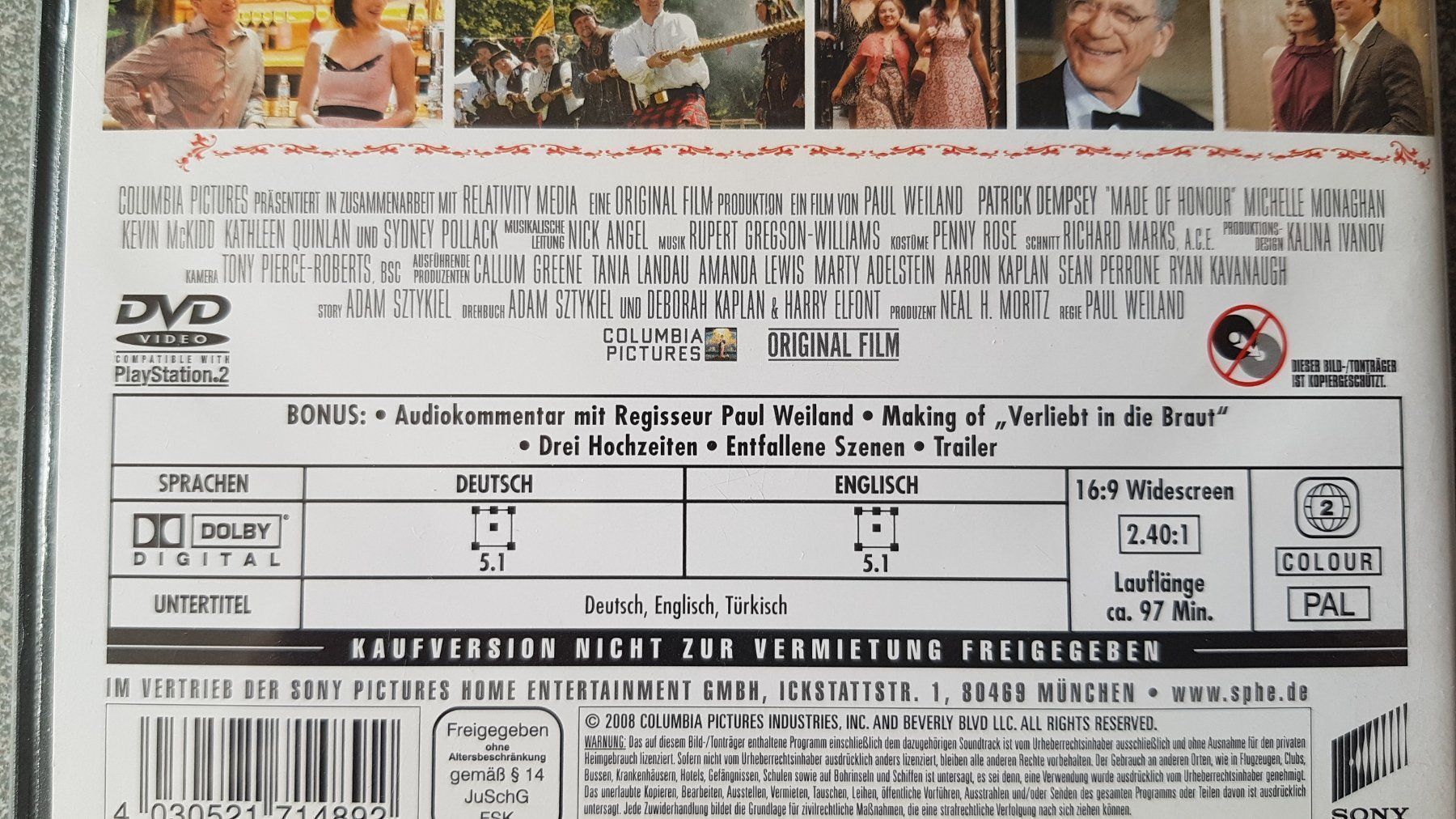 Tutti i DVDs: DVD Verliebt in die Braut / patrick Dempsey – Usato da Oetwil am See venduto da fineli2 1