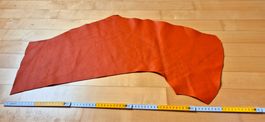 Leder orange (echtes Nappa Rindsleder) Reststück - orange
