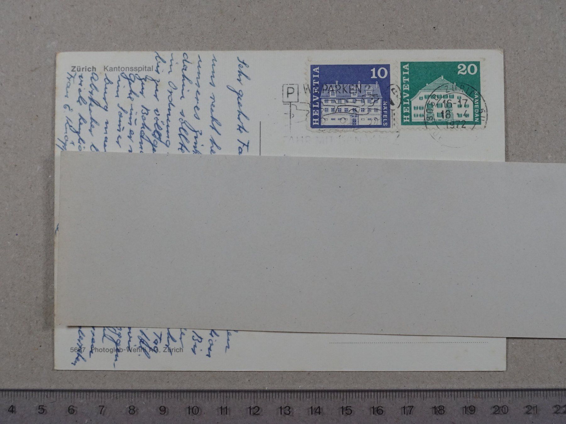 Cartoline postali: Zürich, Kantonsspital, 1972 – Usato da Lenzburg venduto da fh1 1