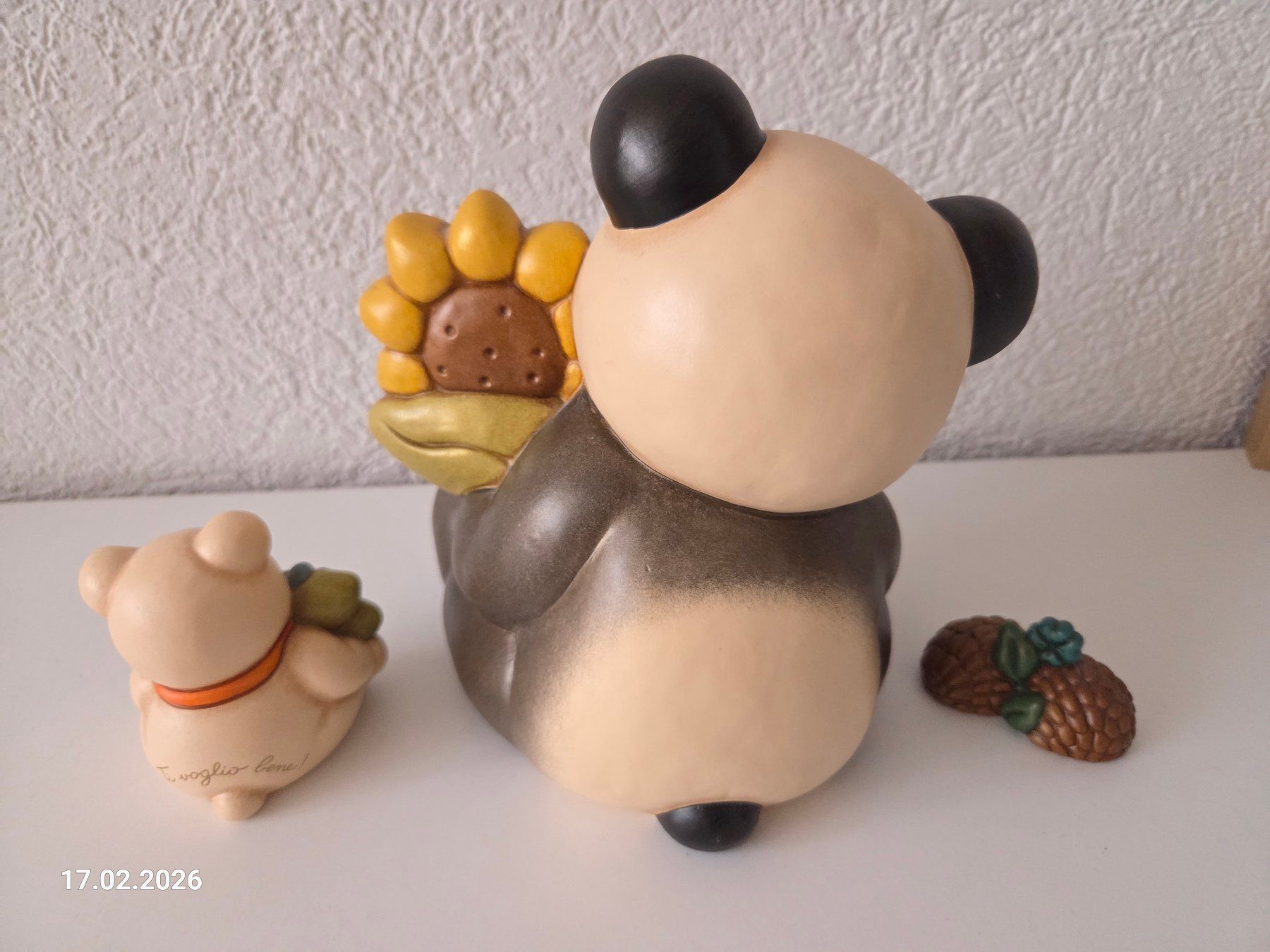 Statuette: Thun Panda mit Sonnenblume, Teddy und Igel ORIGINAL – Usato da herisau venduto da pokki 2