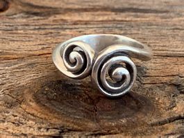 Designer Silber Ring massiv G 61 - Spirale - Schnecke - wow!