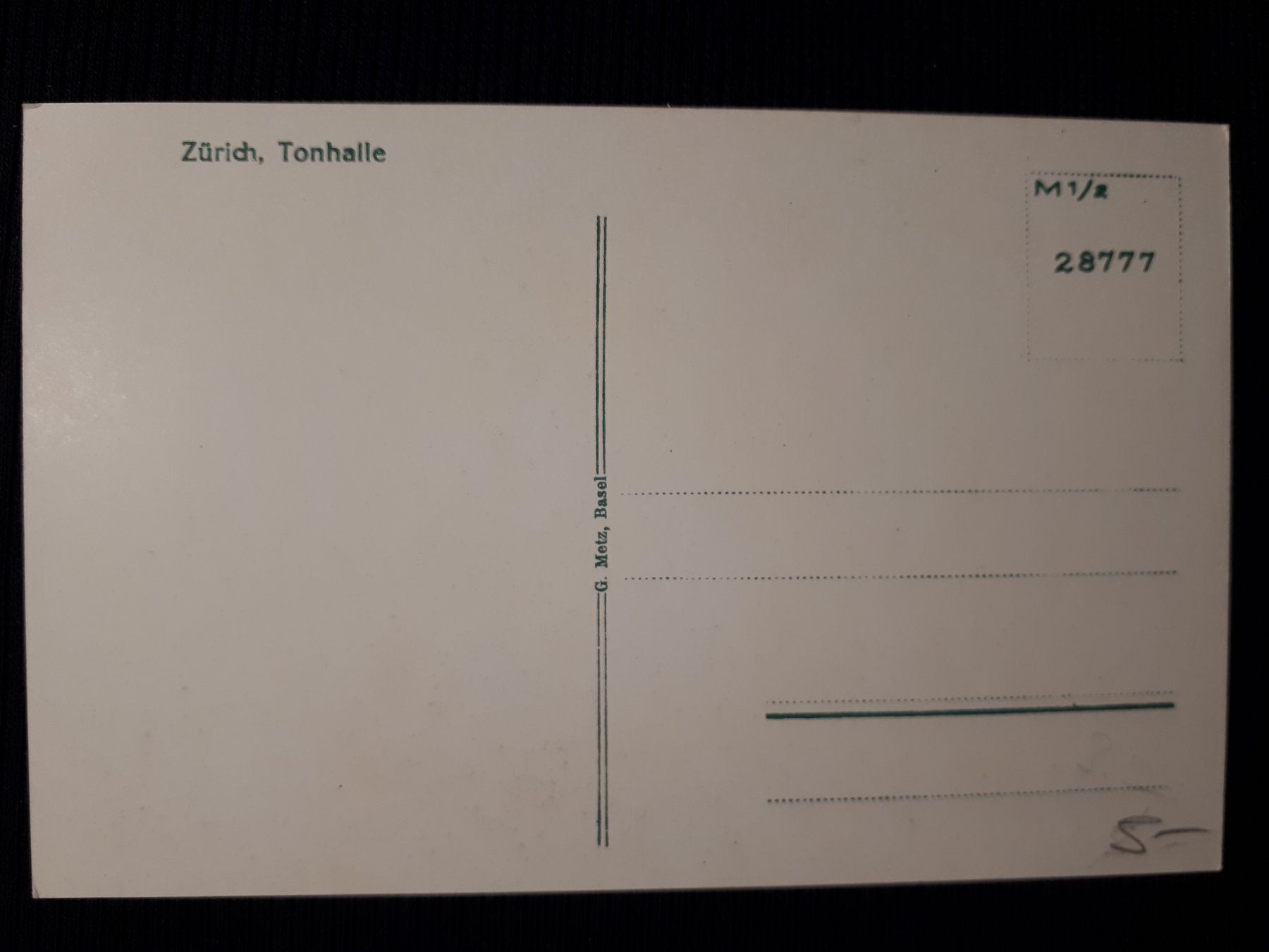 Ansichtskarten: ZURICH TONHALLE – Gebraucht aus Ponto Valentino von giorgia06 1