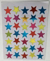 Bunte Metallic-Sterne Sticker selbstklebend