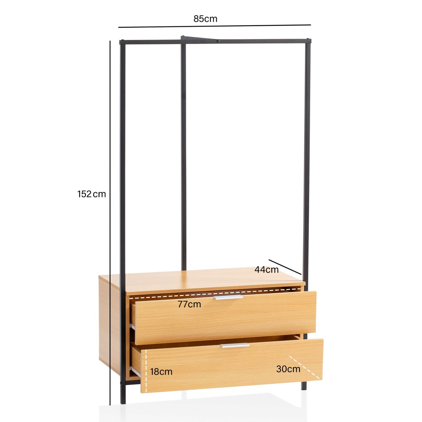 Porte manteau: GARDEROBE Modern Eicheoptik NEU SOFORT – Neuf avec emballage d'origine à Sulgen par eytsh 5
