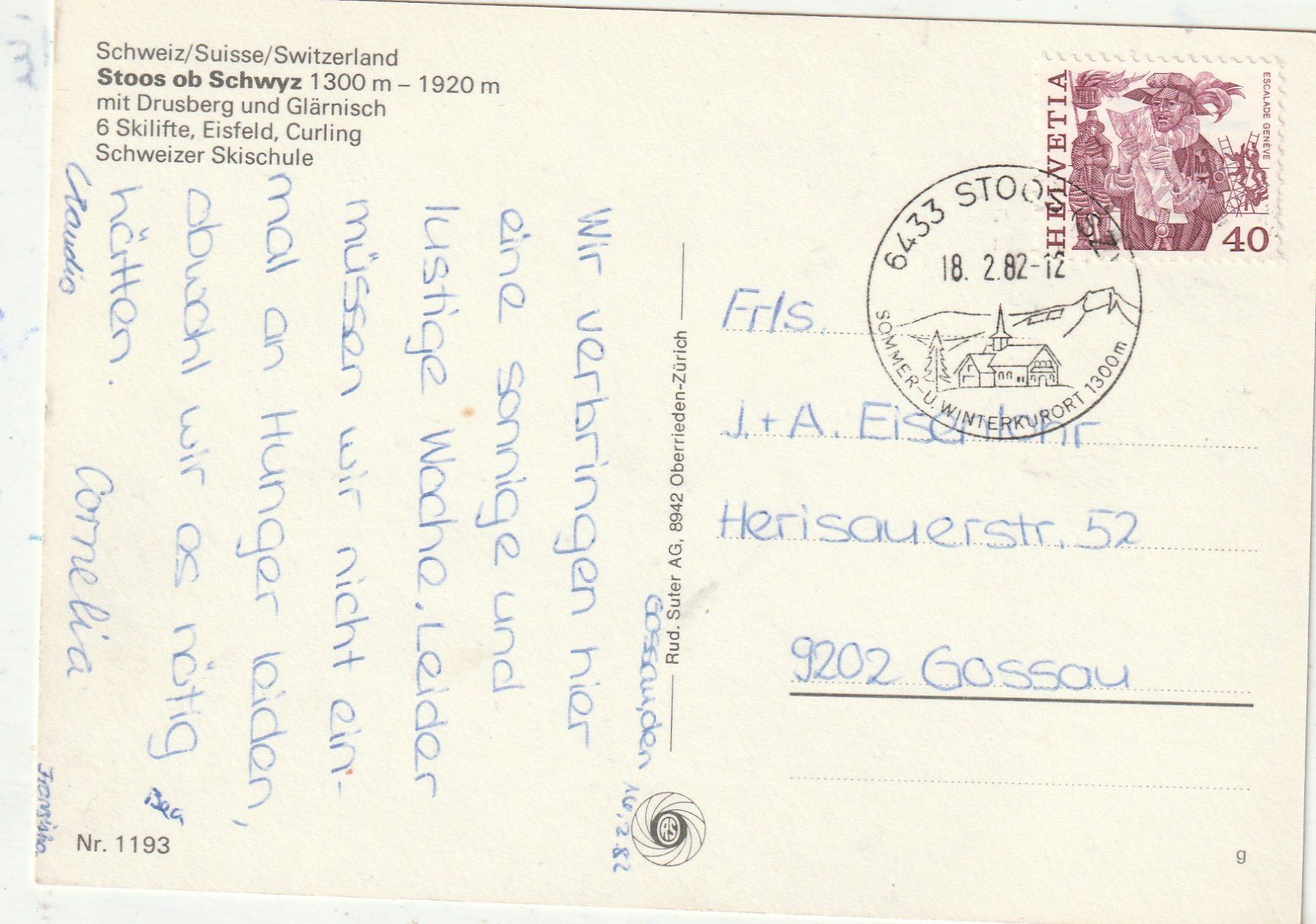 Cartoline postali: Sörenberg Winter – Usato da Lumbrein venduto da made02 1