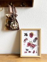A4 Druck Print von Handgemalte Botanische Granatapfel Rahmen