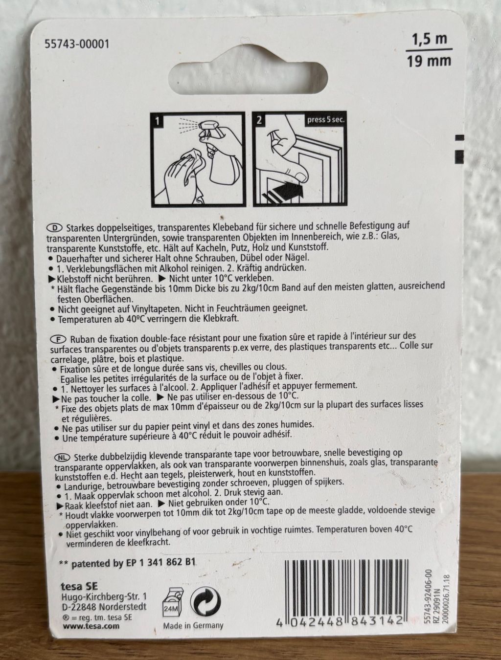 Tesa Altro materiale per ufficio: Tesa Powerbond Montageband Transparent – Nuovo e nell'imballaggio originale da Zürich venduto da IlkaK 1