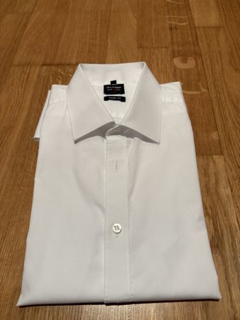 Weisses Olymp Langarmhemd 