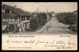 AK Herzogenbuchsee, Passanten in der Bahnhofstraße