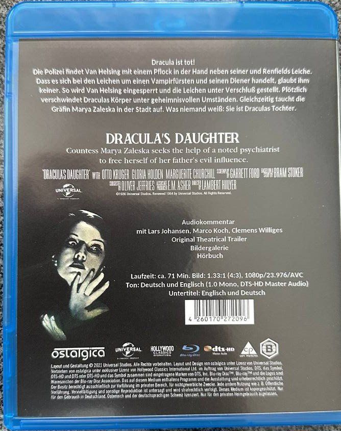 Tous les DVDs: Dracula's Daughter Blu-ray – D'occasion à Beringen par Mantafisch1 1