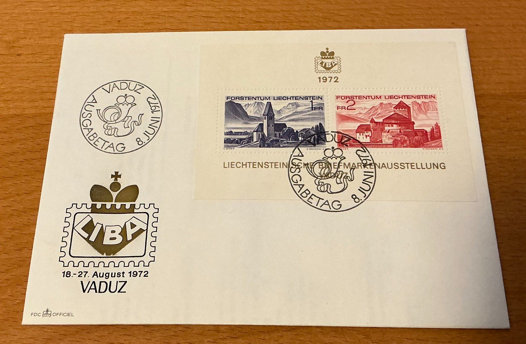 Alle Briefmarken: 1 Erstagsbrief LI 1972 Block – Neu (gemäss Beschreibung) aus Koblenz von Markenhimmel