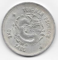CHINESISCHE SILBERMÜNZE UM 1900 1TAEL