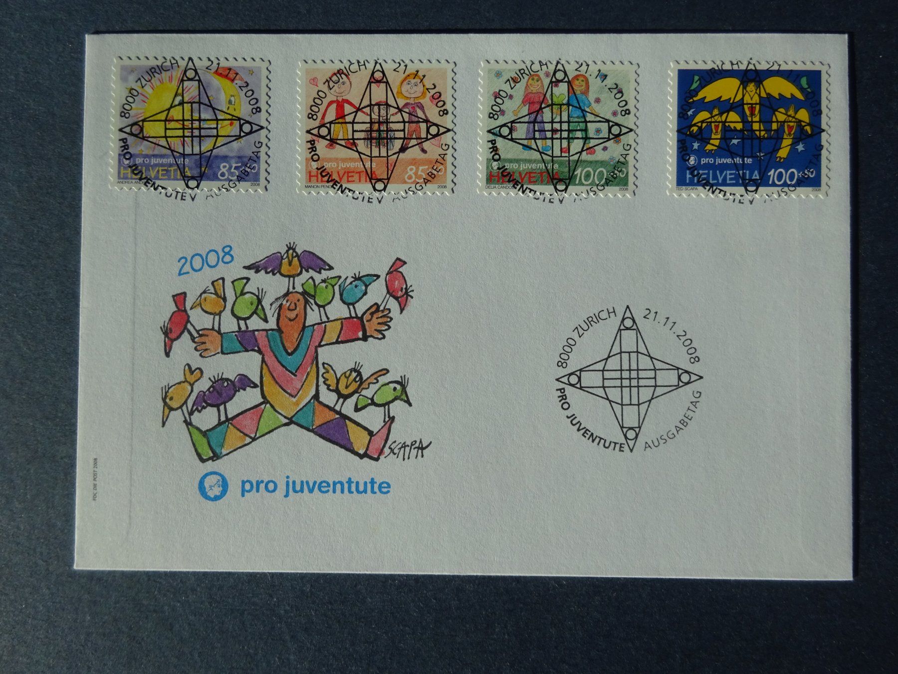 Tutti i francobolli: 2008 Pro Juventute FDC mit ET-Voll – Usato da Appenzell-Steinegg venduto da adi1975 1