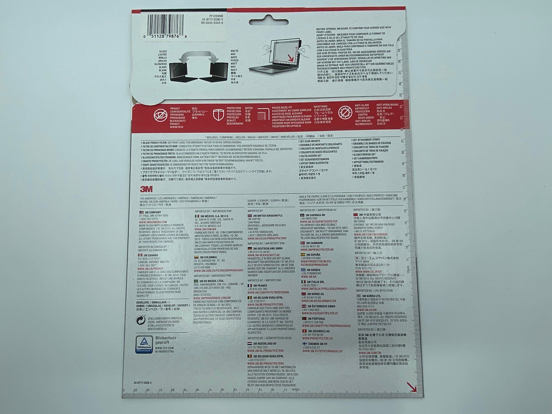 PCs: 3M Black Privacy Filter 12.5 " PF125W9B - NEU – Neu und originalverpackt aus Langwiesen von Restposten-24 3