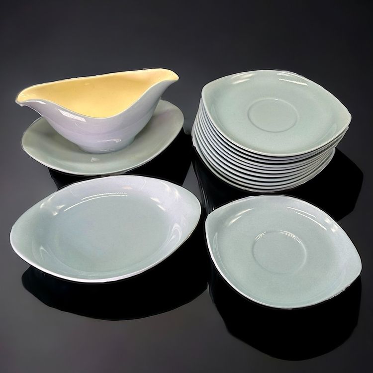 Service à Thé Wedgwood Vintage Bleu & Blanc - Motif Saule, 14 Pièces, Années 70, Collection Parfaite !