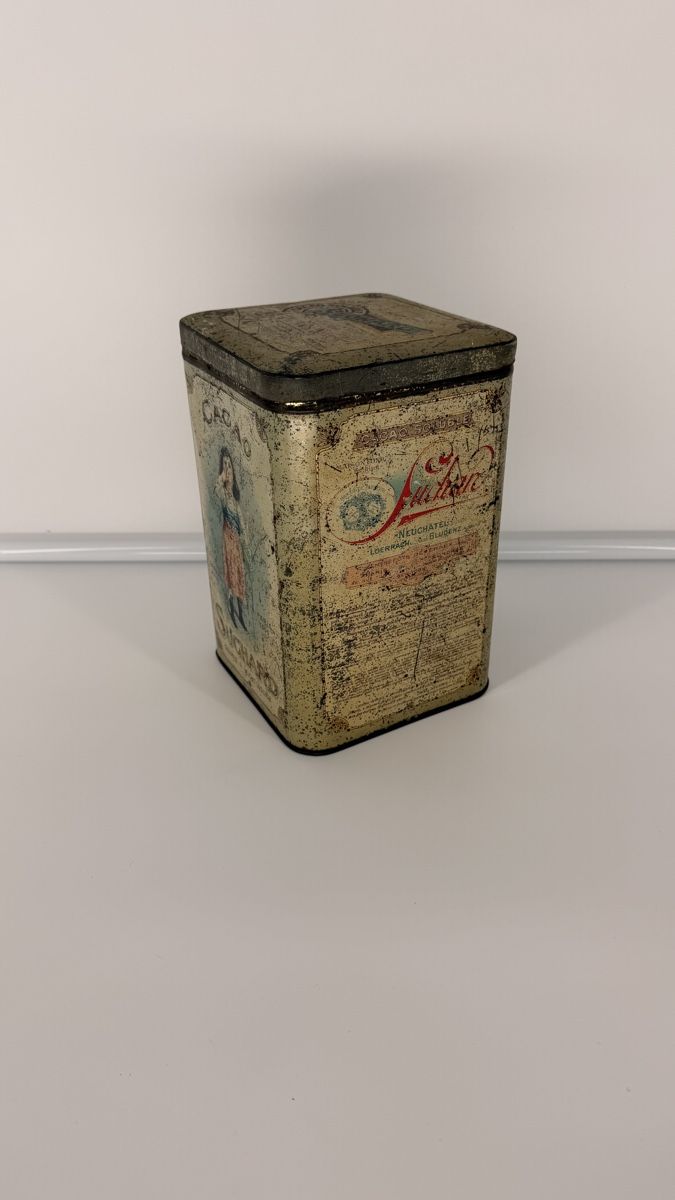 Contenitori & Simili: Kakaodose Suchard alte Blechdose 22x14x14cm – Usato da Rotkreuz venduto da perlengott 2