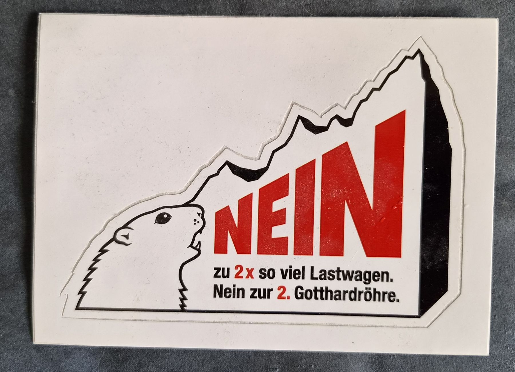 Sticker: Murmeltier Aufkleber "Nein zur 2. Gotthardröhre" top – Nuovo (secondo la descrizione) da Melchnau venduto da Fishel