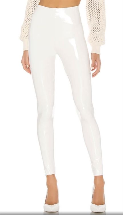 Lack Leggings mit transparenten Beinen