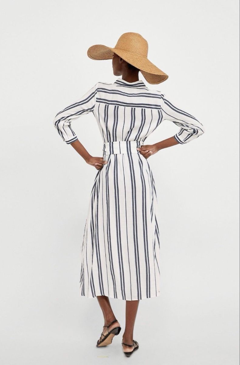 Zara Vestiti: Zara gestreiftes Hemdblusenkleid Grösse M – Usato da sonvico venduto da Ptequila 1