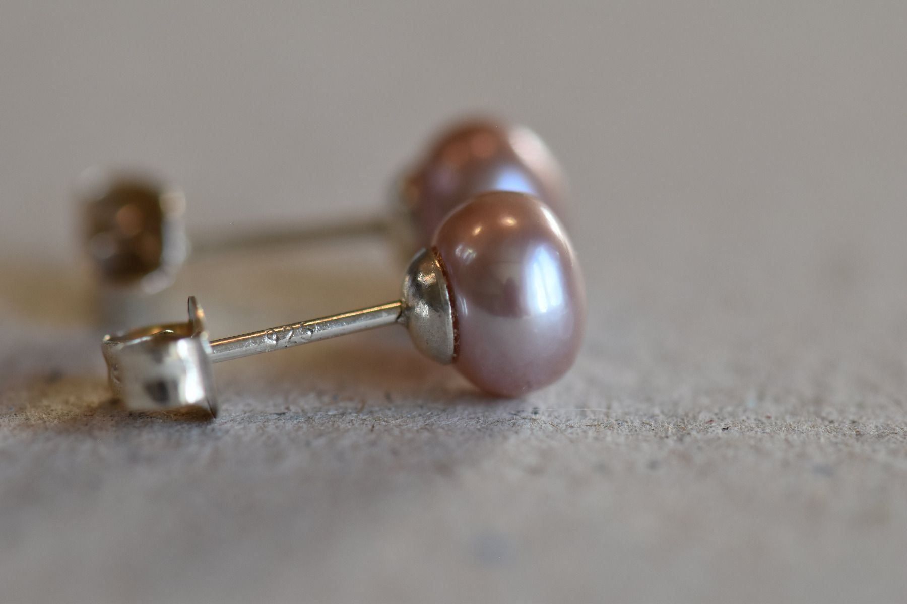 Orecchini pendenti & Orecchini a lobo: Natural Pink Perlen Silver Ohrring – Nuovo (secondo la descrizione) da Bévilard venduto da Yougems 8
