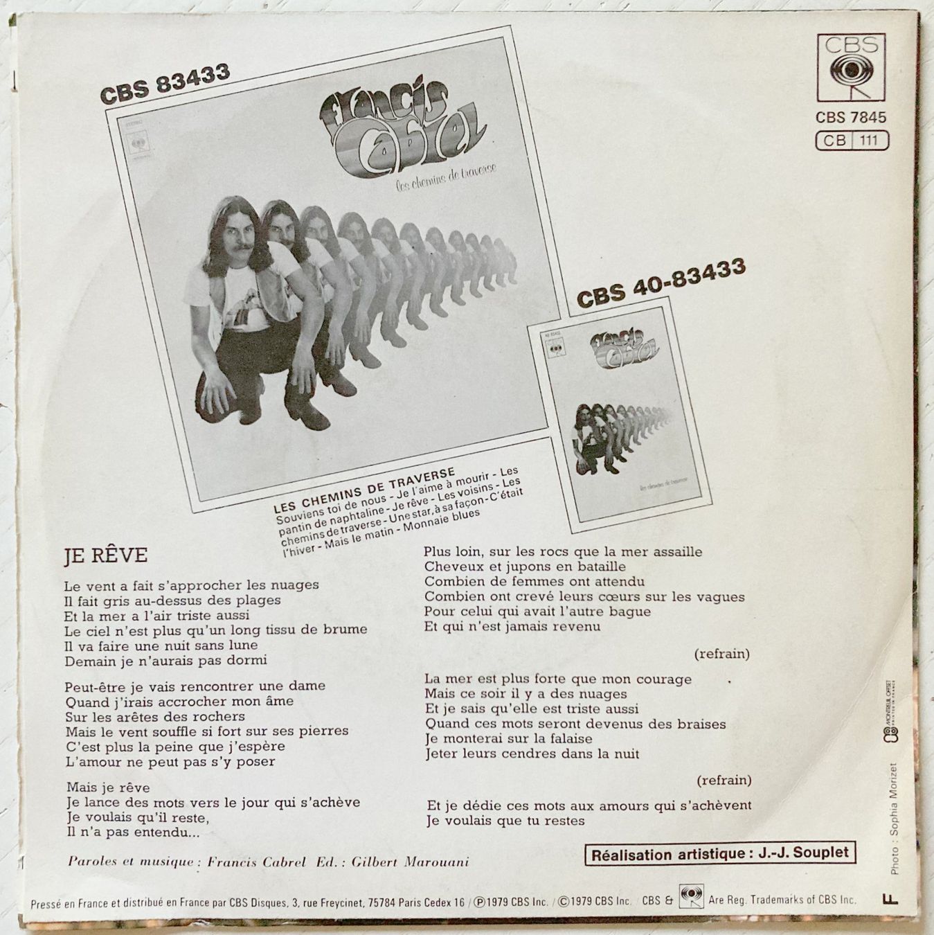 Dischi in vinile: FRANCIS CABREL - JE REVE – Usato da Bottens venduto da hotter-than-hell 1