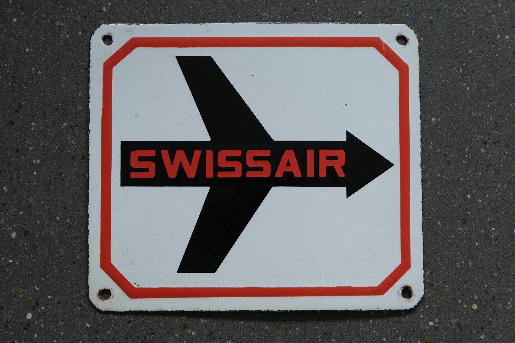 Insegne: Emailschild - Swissair – Usato da Zürich venduto da hanso-foundation