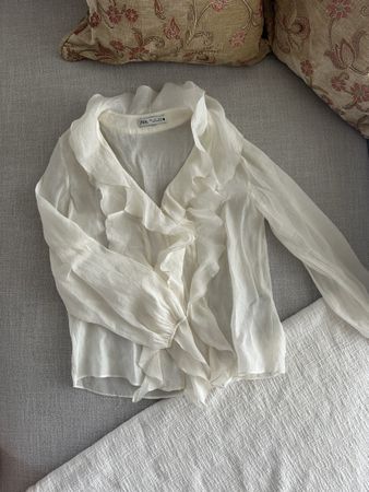 Elegante Blouse, weiss, S, Zara