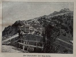 Antik Druck 1900  - Rigi-Staffel, Rigi-Kulm