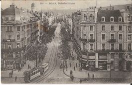 Karte Zürich (Bahnhofstrasse Tram-Anhänger von Rösslitram !!