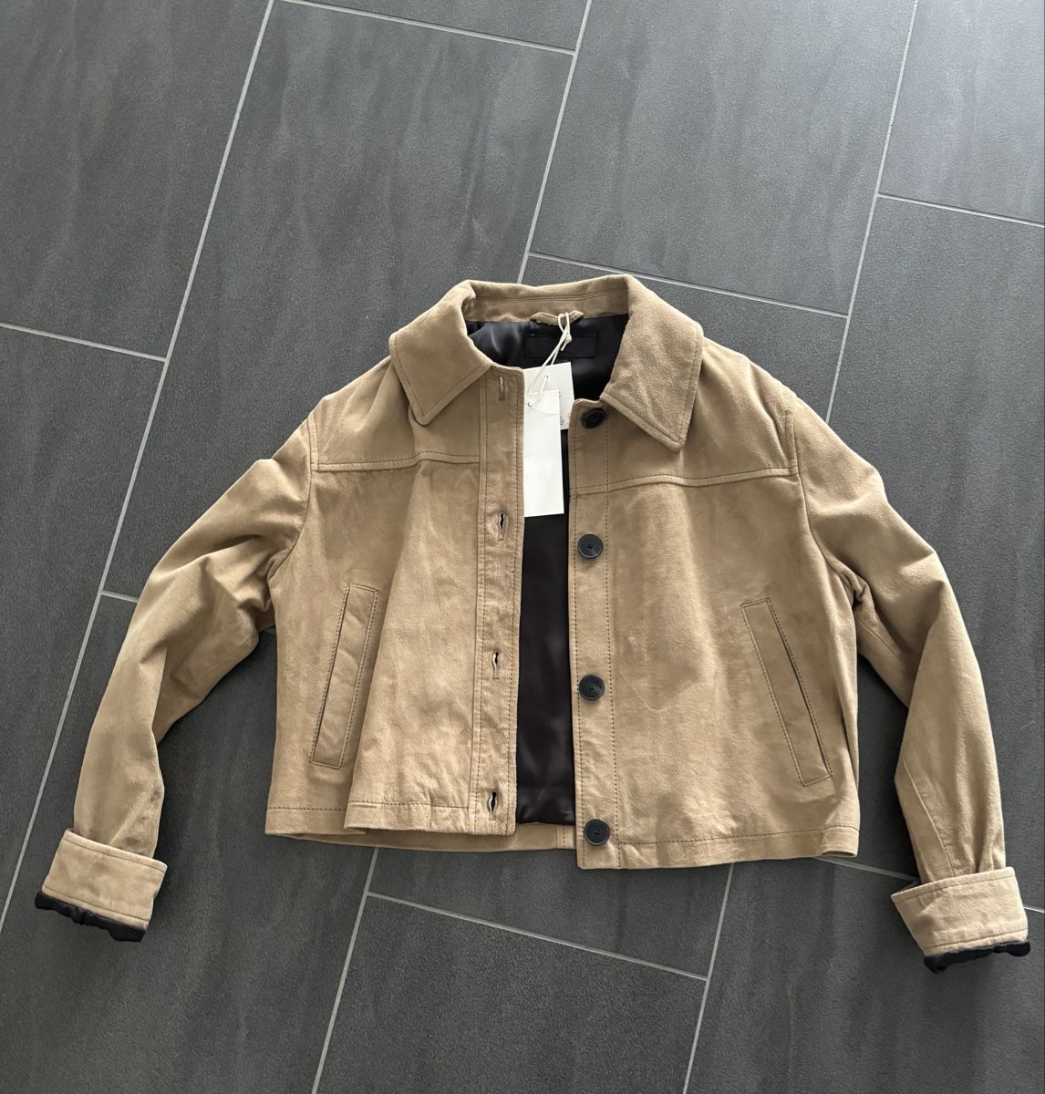 Zara Giacche: Beige Lederjacke – Nuovo e nell'imballaggio originale da Kreuzlingen venduto da MFabiana