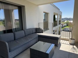 Sommer Ratanlounge Set für den Balkon (Tisch inkl.)