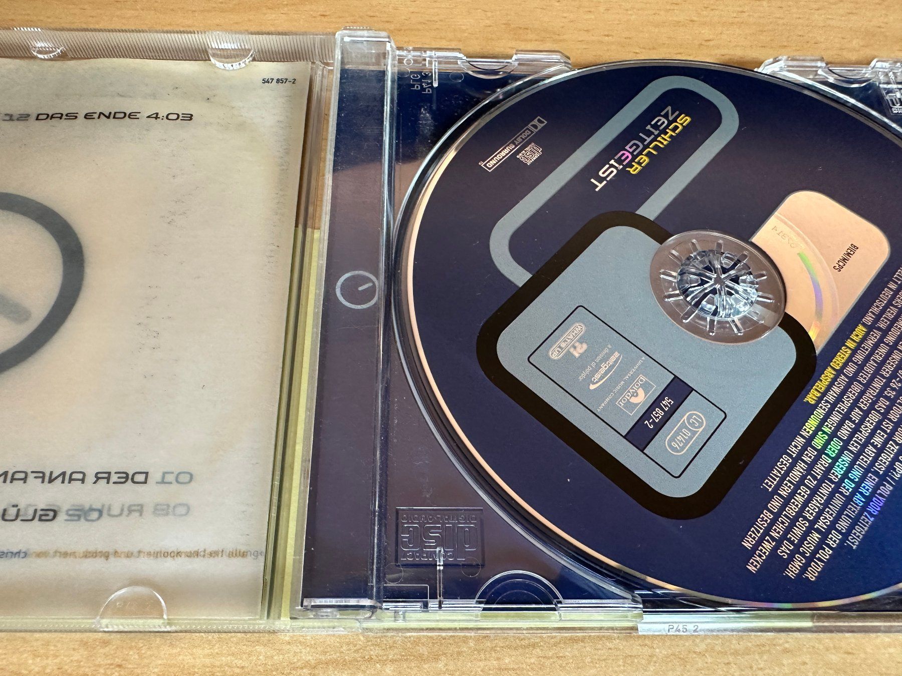 CD: Schiller – Zeitgeist – Usato da Rikon im Tösstal venduto da Alpenmutz 2