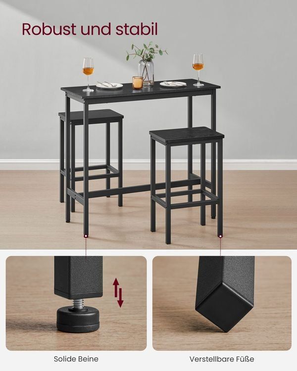 Tische: Essgruppe Bartisch Set Tisch 100x40 mit 2 JOLIE – Neu und originalverpackt aus Lachen SZ von MAMORU-MOEBEL 2