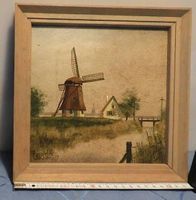 Holland MÜHLE,  WIE NEU   23 x 23 cm mit Holzrahmen