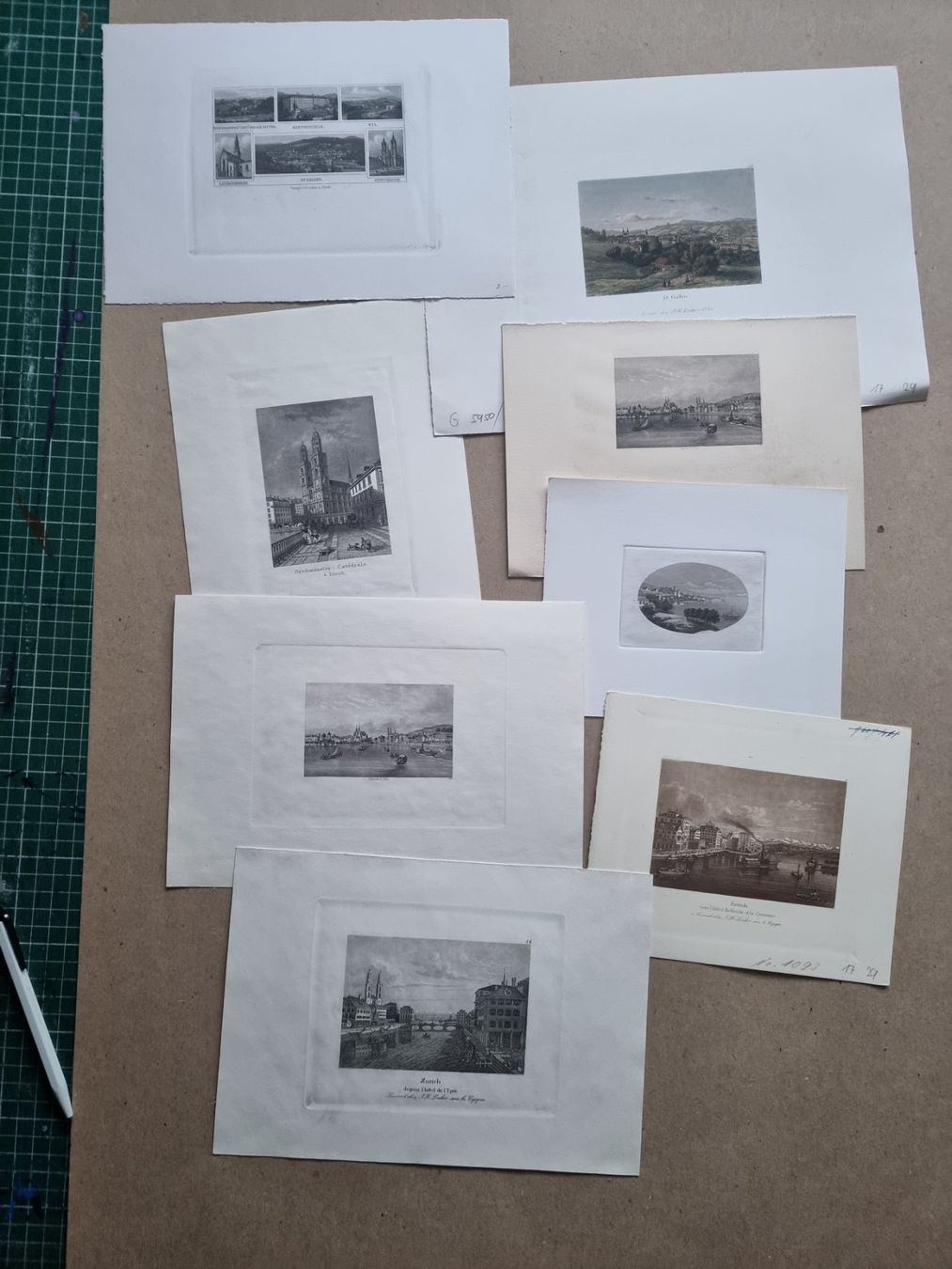 Gravures: POSTEN 17 STICHE DIV.SCHWEIZ UND GRÖSSE – D'occasion à Gersau par grafik-kunst