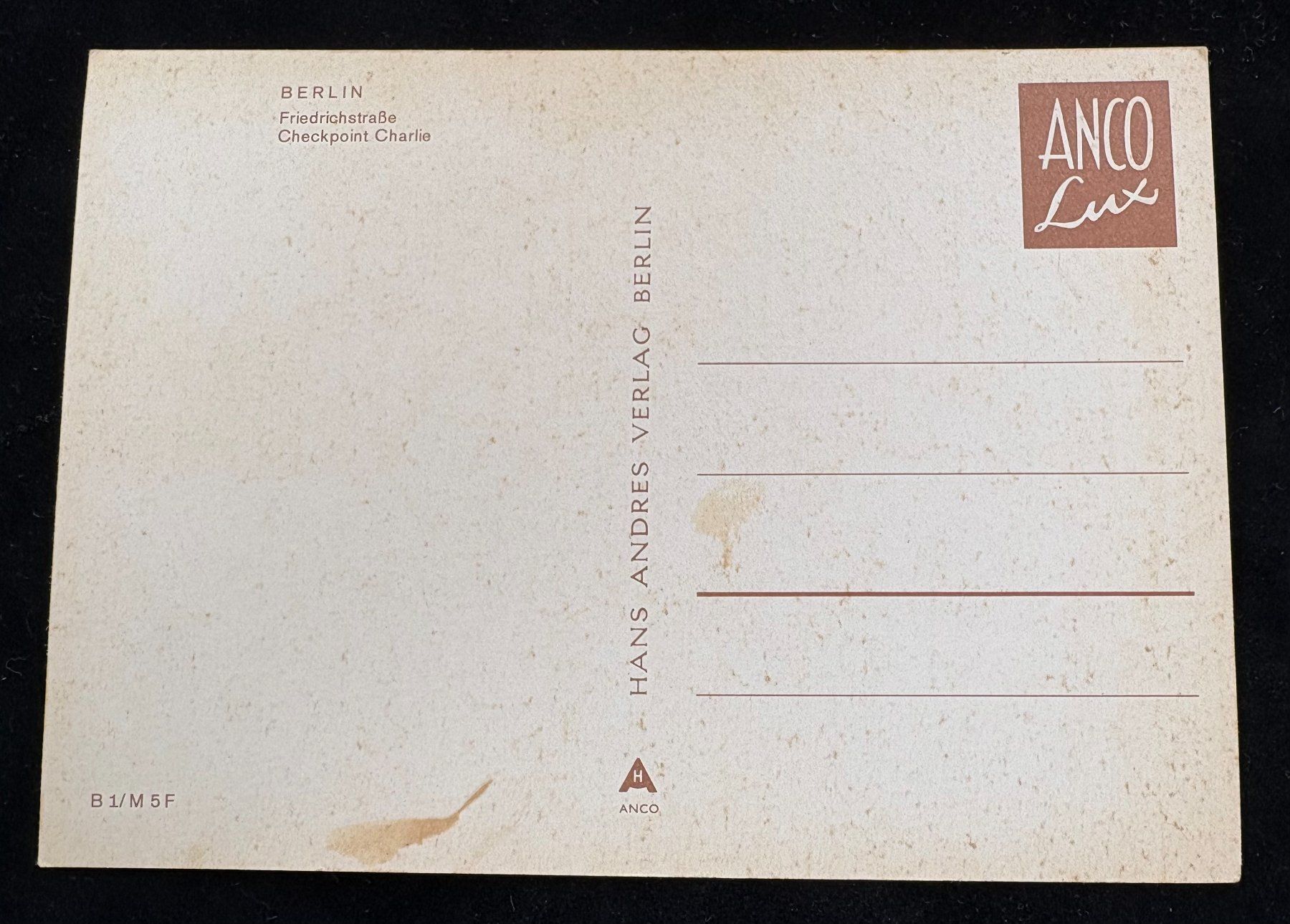 Cartoline postali: BERLIN CHECKPOINT CHARLIE – Usato da Ostermundigen venduto da wini63 1