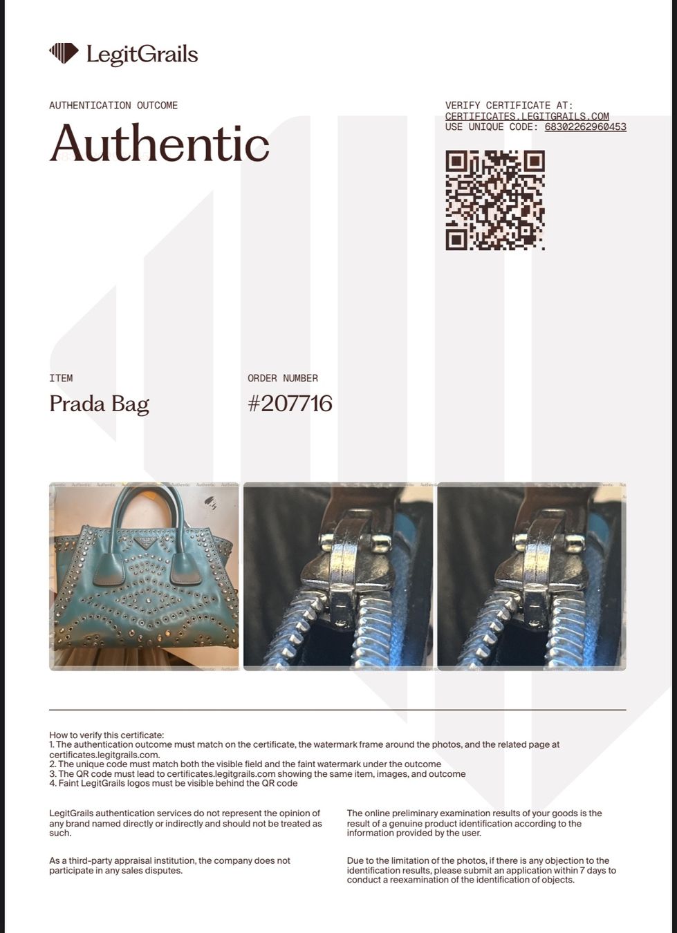 Prada Borse da donna: Prada Vitello Leder blau VP 3200 chf – Usato da Zürich venduto da Margrete 6