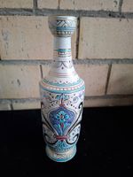 Dekorative Vintage Keramik Vase mit Goldrand, Top Zustand!