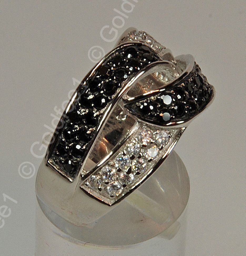 Anelli: Silberring Black & White (925er Silber) – Nuovo e nell'imballaggio originale da Oberglatt ZH venduto da Goldfee1 1