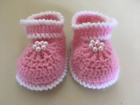 Babyfinkli mit Perlen   / Finkli Handarbeit Geschenk Geburt