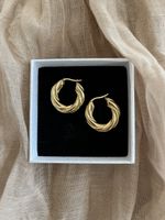 Goldene Creolen Ohrringe 