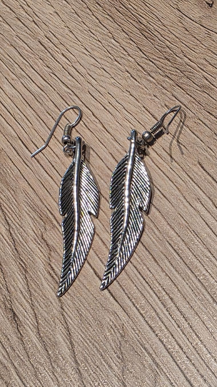 Orecchini pendenti & Orecchini a lobo: Ohrringe Feder in Silber.Modeschmuck. – Usato da Uetendorf venduto da spreuli22 2