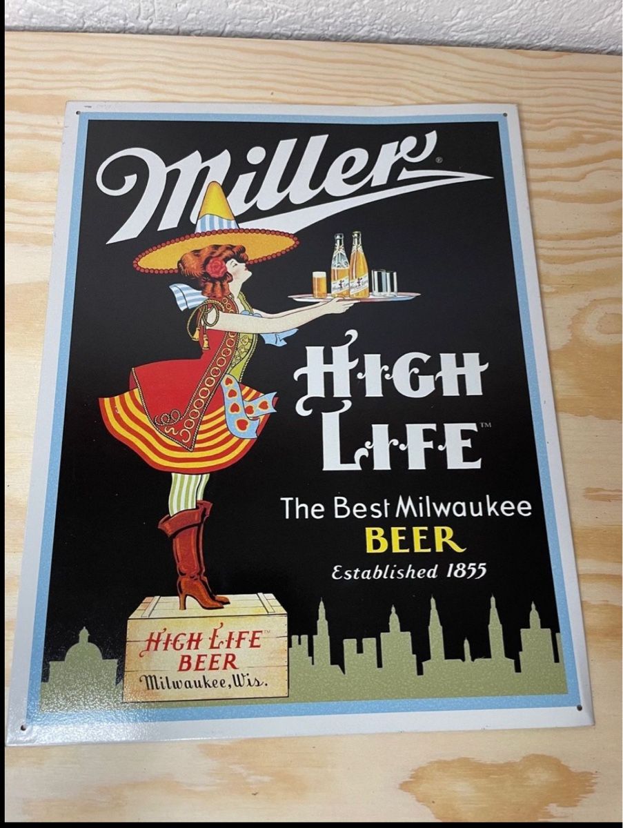 Insegne: Miller Beer Blechschild USA Vintage – Usato da Schliern b. Köniz venduto da Trebesch