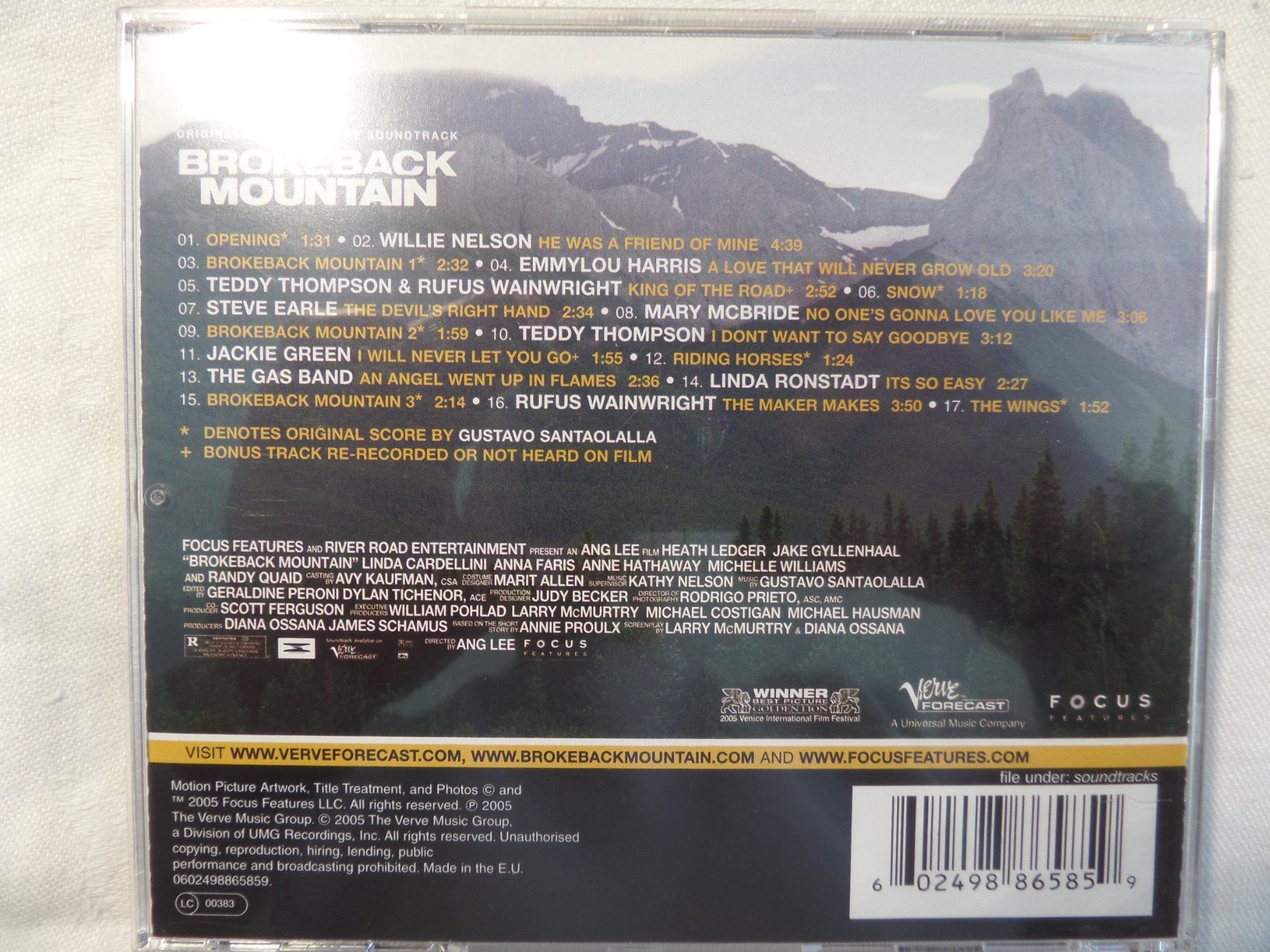 CD: Brokeback Mountain - Willie Nelson /Rufus Wainwright – Usato da Genève venduto da CDLPBookS 1