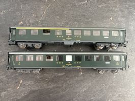 2xH0-Fleischmann SBB Personenwagen mit IB ab 19.-